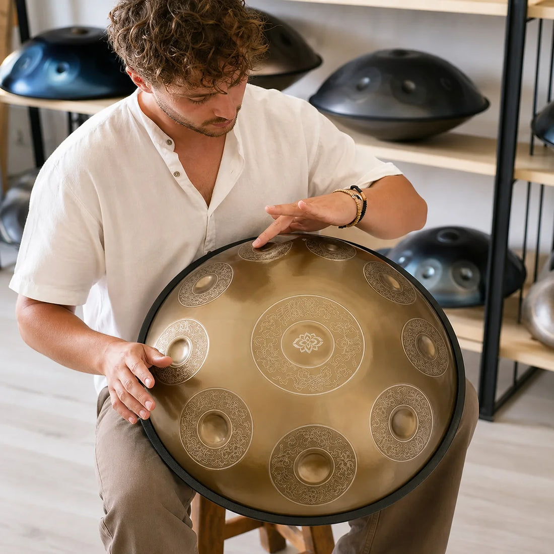Handpan D minor 9–12 notes – nitrided steel