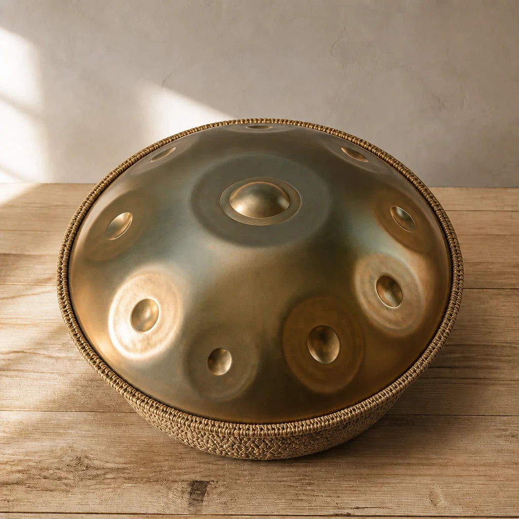 Handpan Kurd D-Moll 17 Noten doppelseitig – mit Gong-Skala