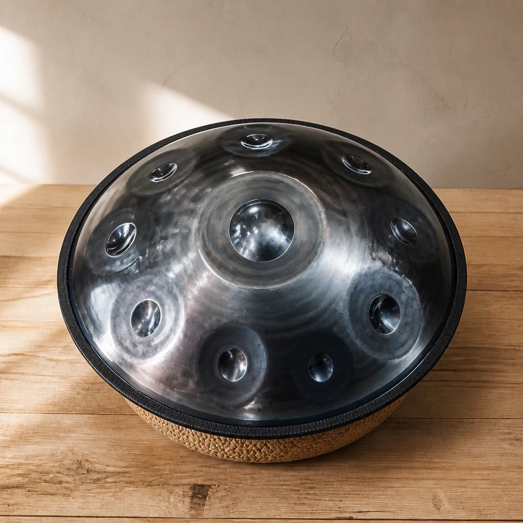 Handpan Black Knight Kurd oder Keltisch D-Moll 10 Noten – handgestimmt