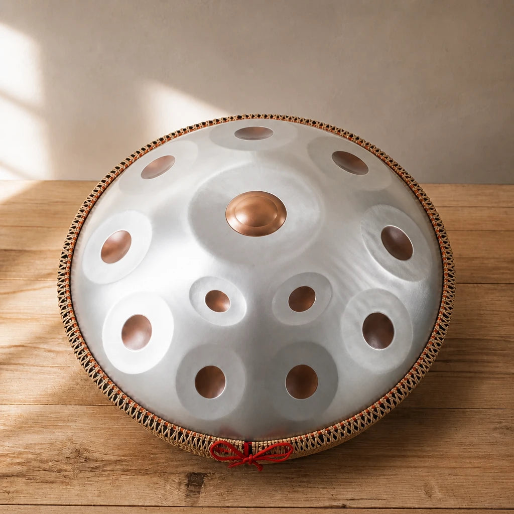 Handpan D Minor 9–12 Notes – Stainless Steel Satin