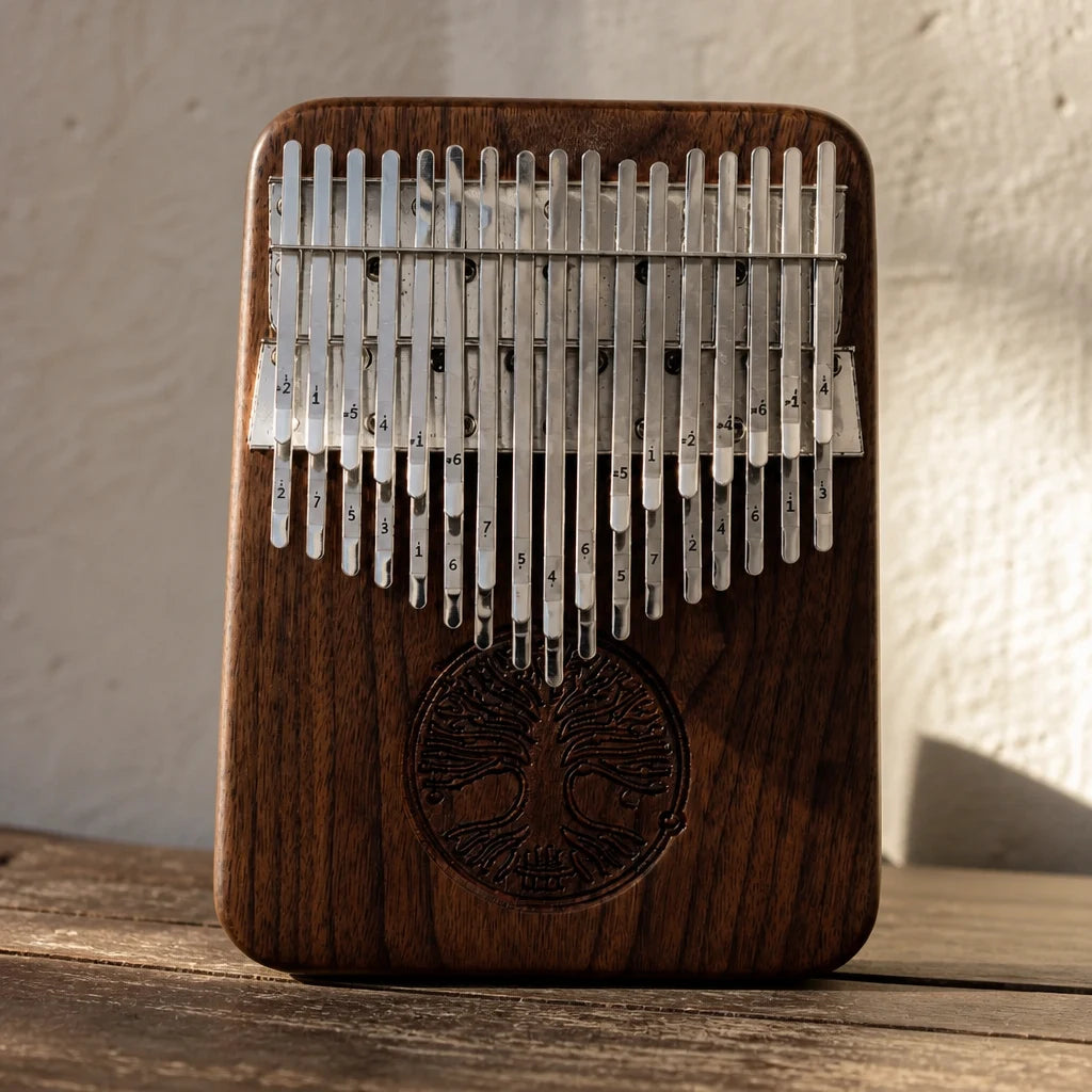 Kalimba 34 Noten B-Dur – Nussholz massiv