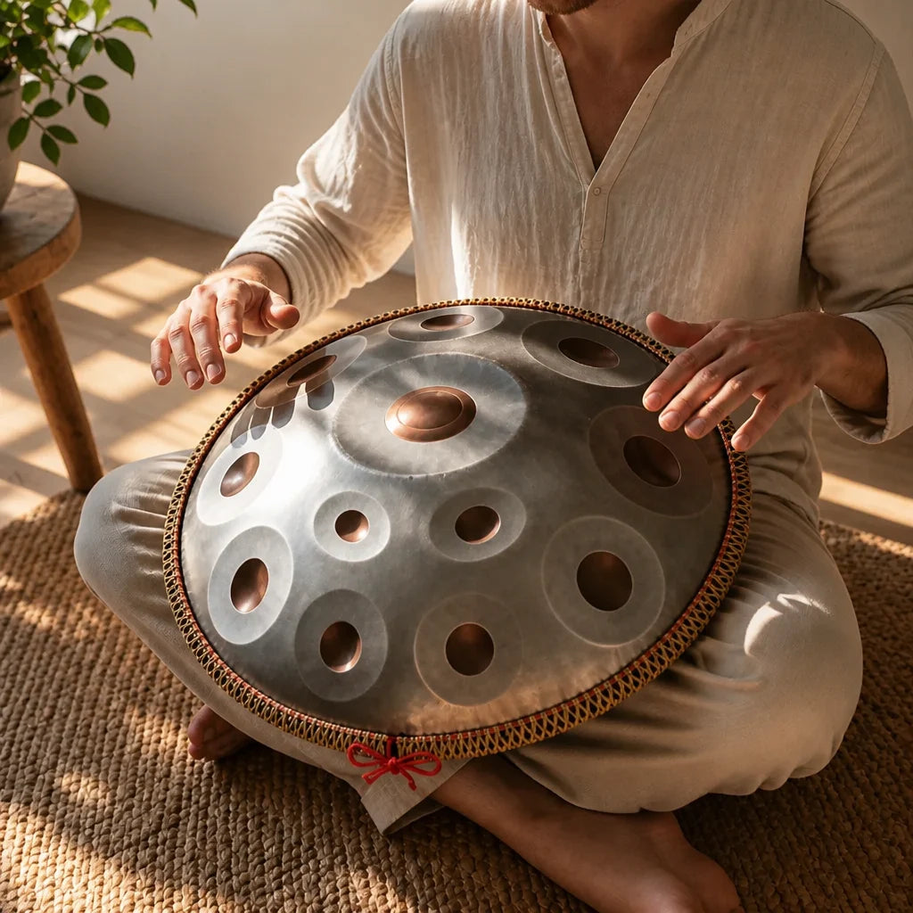 Handpan D Minor 9–12 Notes – Stainless Steel Satin