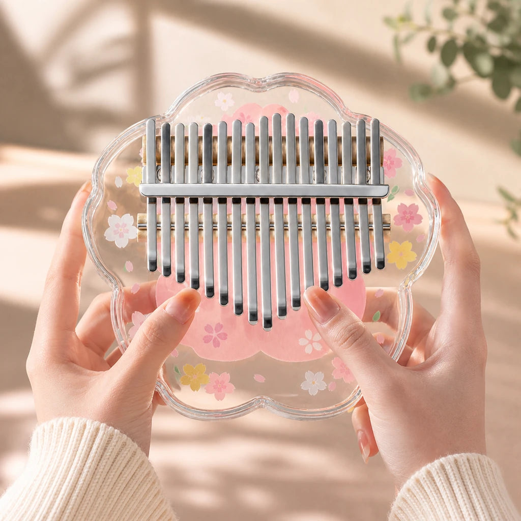 Kalimba 17 Tasten - Acryl, Design-Edition - 02 Anwendung