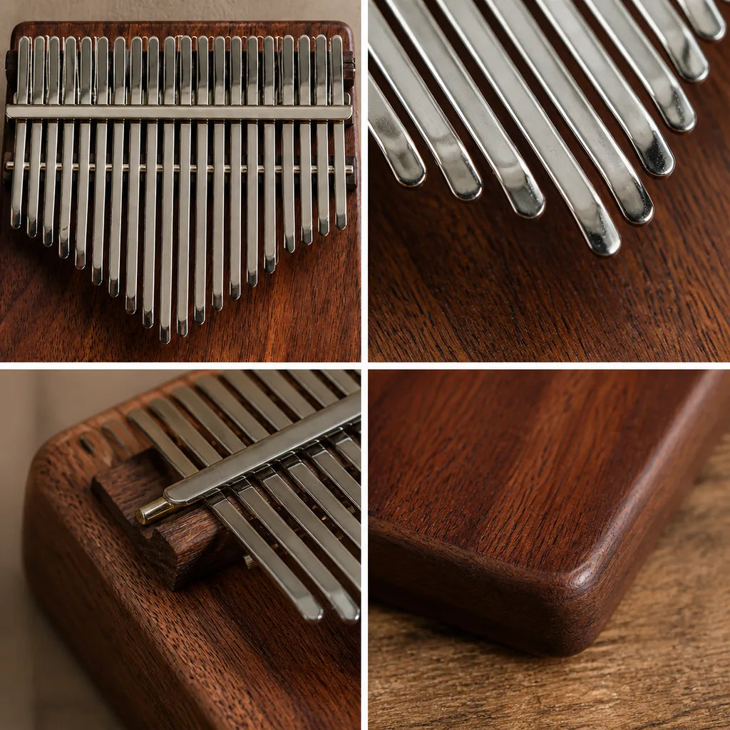 Kalimba 21 Tasten - Walnussholz - 04 Details