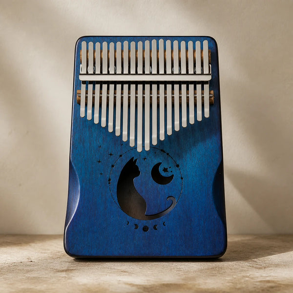 Kalimba 17 Tasten - Mahagoni, Sternenhimmel-Design - 01 Hauptansicht