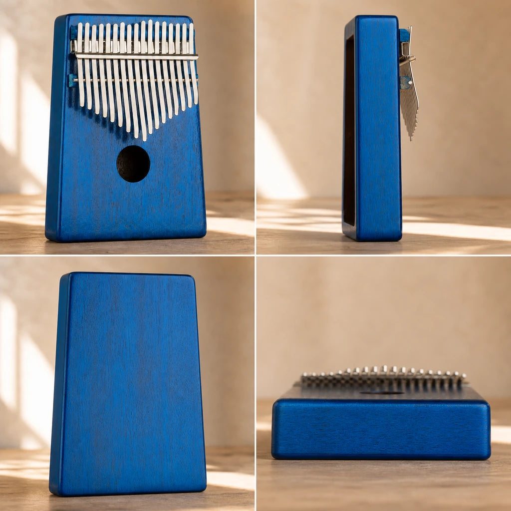 Mbira 17 Tasten - Mahagoni - Kalimba - 03 technische Ansichten