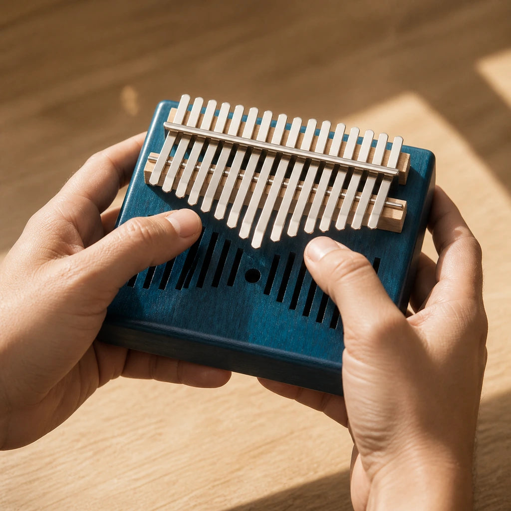 Kalimba 17 Tasten - Mahagoni, Standard - 02 Anwendung