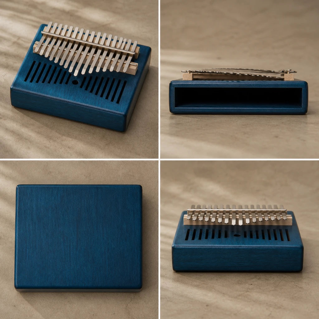 Kalimba 17 Tasten - Mahagoni, Standard - 03 technische Ansichten