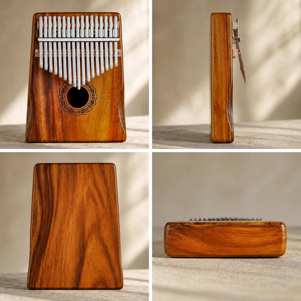 Sanza 17 Tasten - Akazienholz, Senza - Kalimba - 03 technische Ansichten