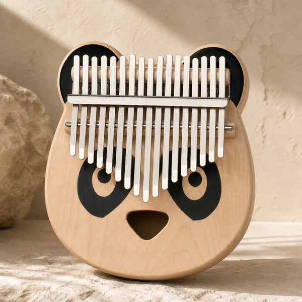Kalimba 17 Tasten - Ahornholz, Panda-Design - 01 Hauptansicht