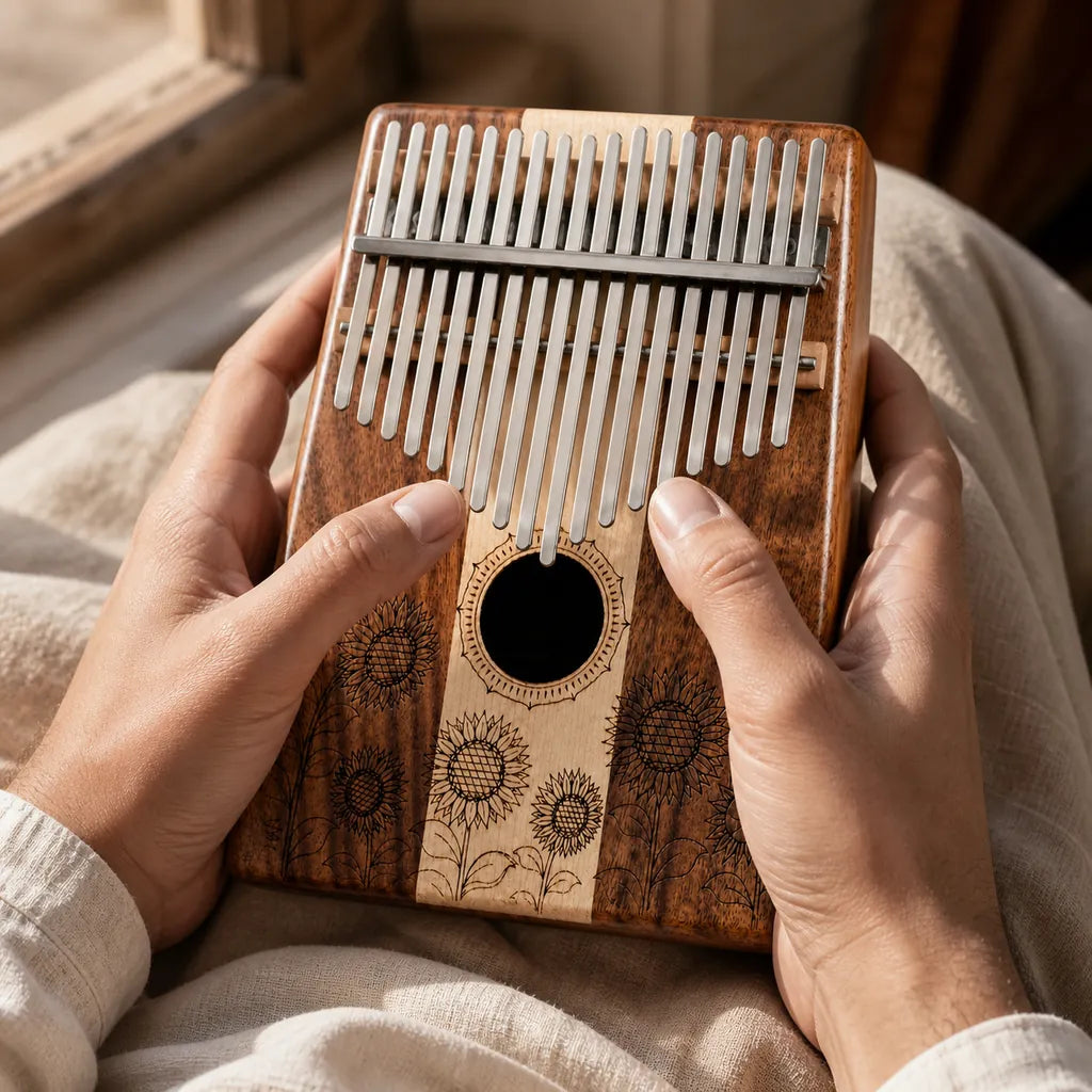 Kalimba 17 Tasten - Akazienholz, Mbira Style - 02 Anwendung