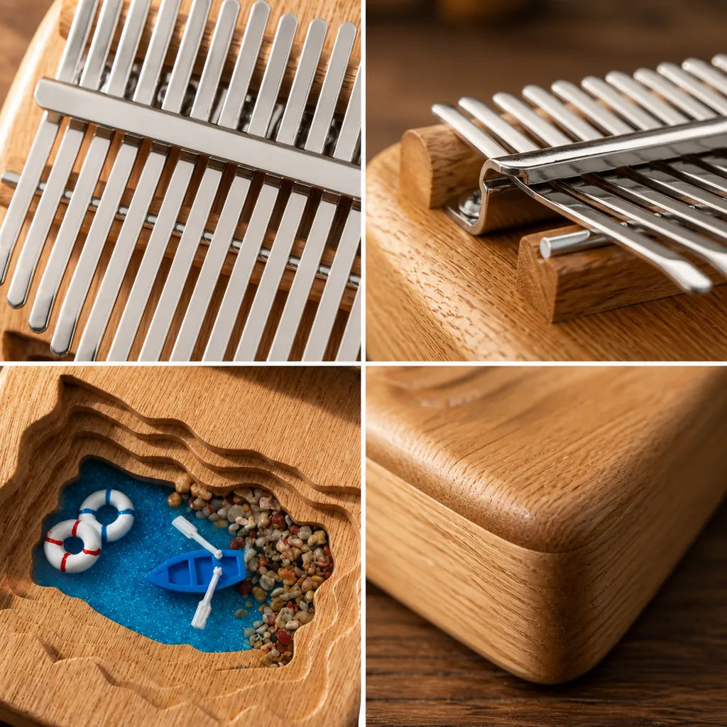 Mbira 17 Tasten - Mahagoni, Afrika-Edition - Kalimba - 04 Details