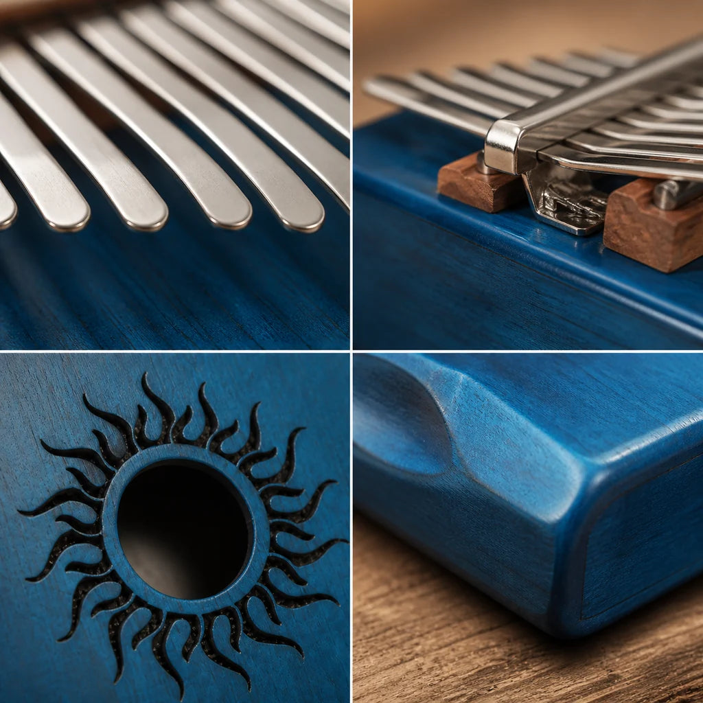 Kalimba 17 Tasten - Ahornholz, Diatonisch - 04 Details