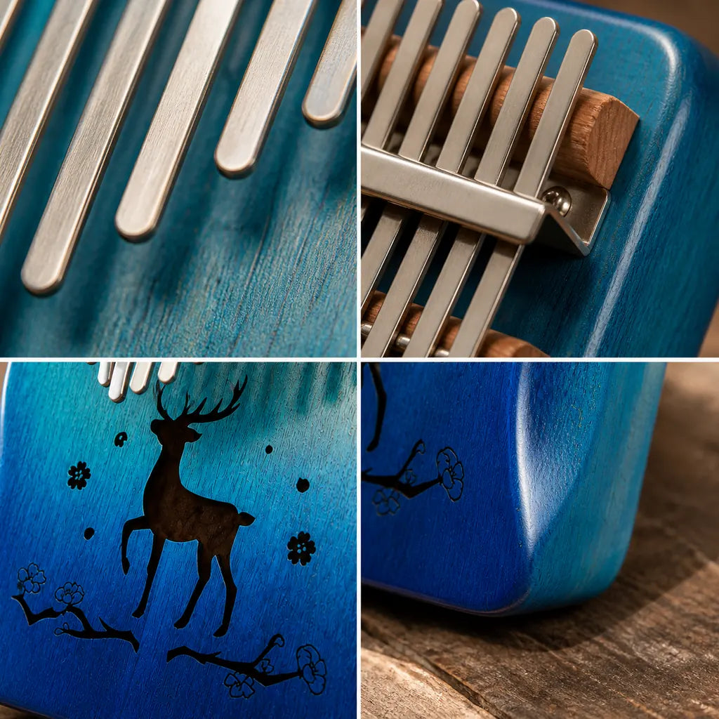 Kalimba 21 Tasten - Mahagoni Deluxe - 04 Details