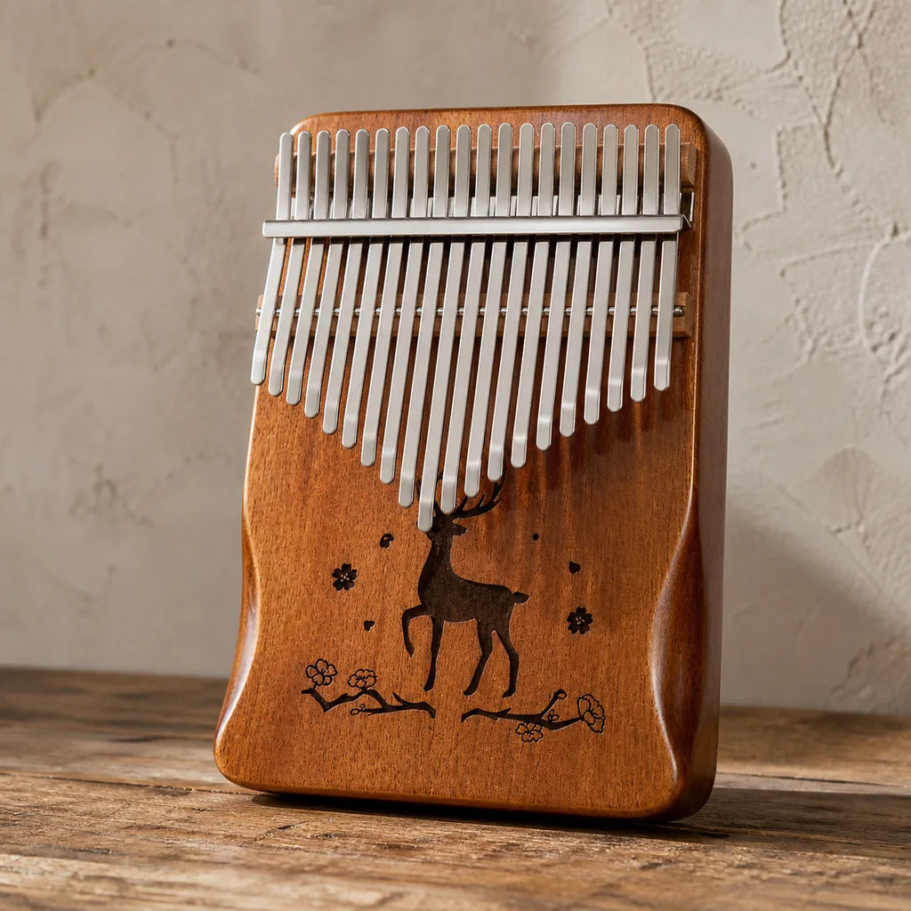 Kalimba 21 Tasten - Mahagoni Deluxe - Variante 2 - Hauptansicht