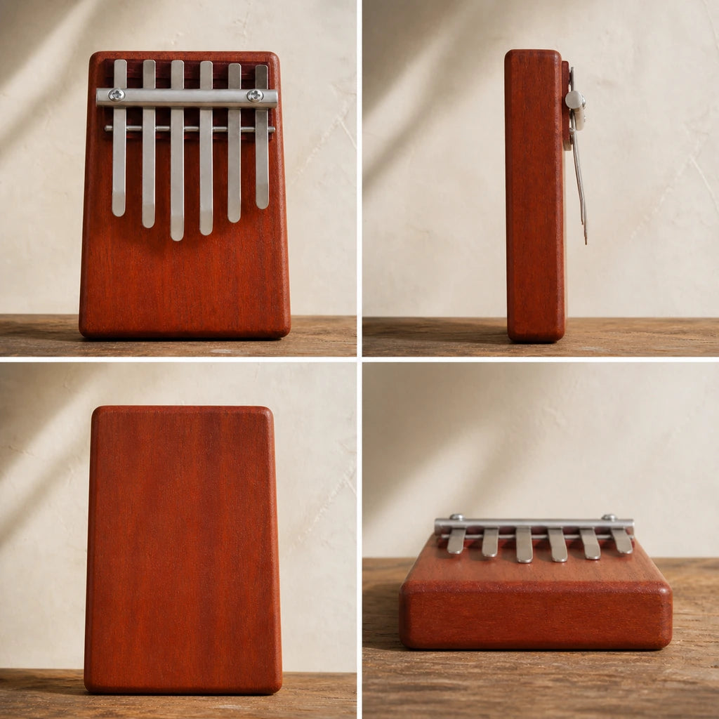 Kalimba 6 Tasten - für Kinder - 03 technische Ansichten
