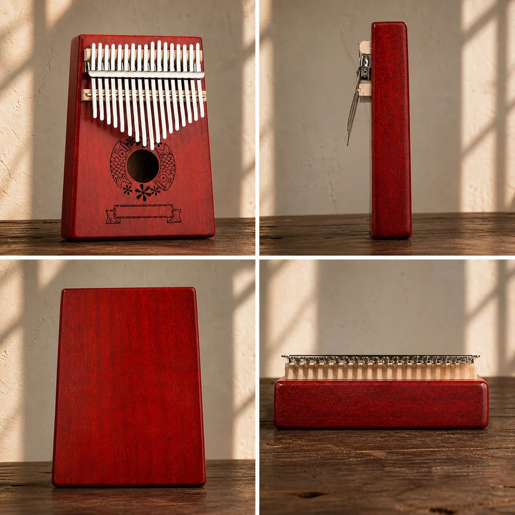 Kalimba 17 Tasten - Japan-Style - 03 technische Ansichten