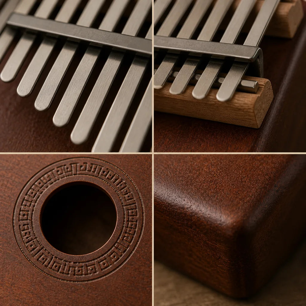 Kalimba 17 Tasten - Handgefertigt - 04 Details