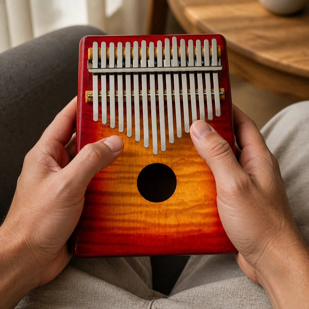 Kalimba 17 Tasten - Ahornholz, C-Dur - 02 Anwendung
