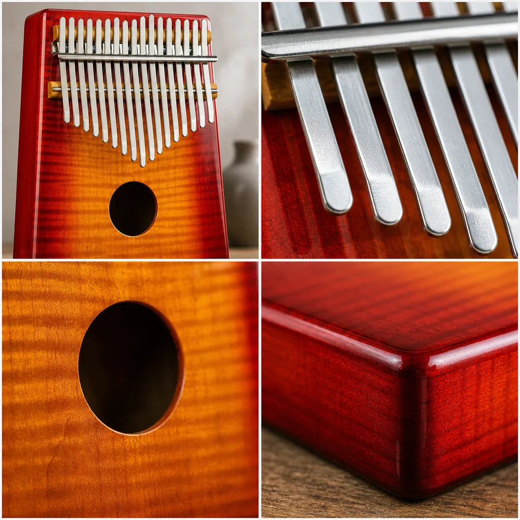 Kalimba 17 Tasten - Ahornholz, C-Dur - 04 Details