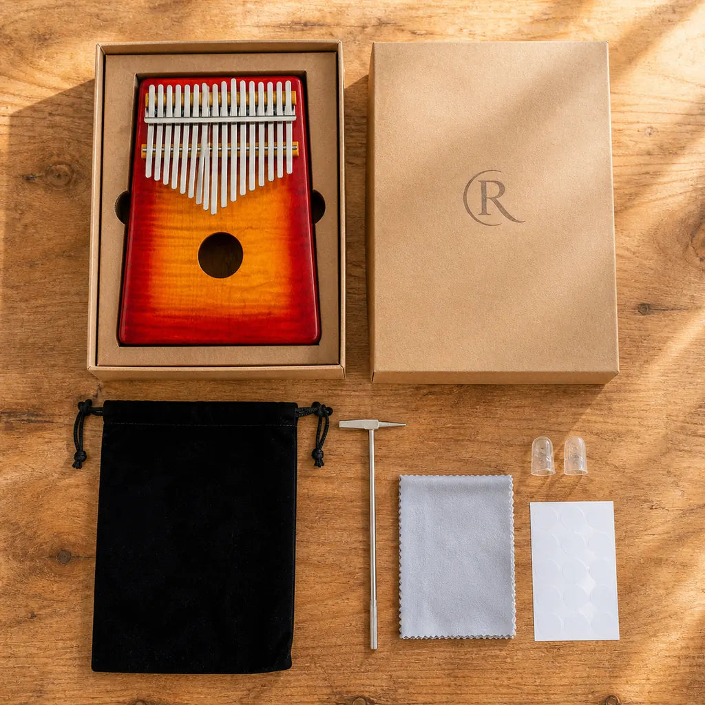 Kalimba 17 Tasten - Ahornholz, C-Dur - 05 Lieferumfang