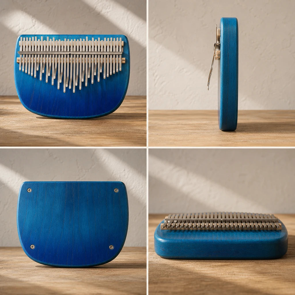 Kalimba 34 Tasten - Drum-Style - 03 technische Ansichten