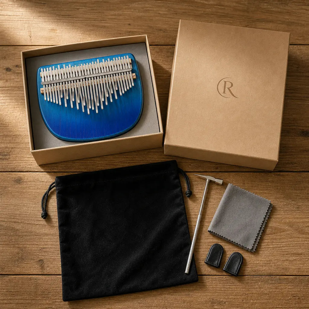 Kalimba 34 Tasten - Drum-Style - 05 Lieferumfang