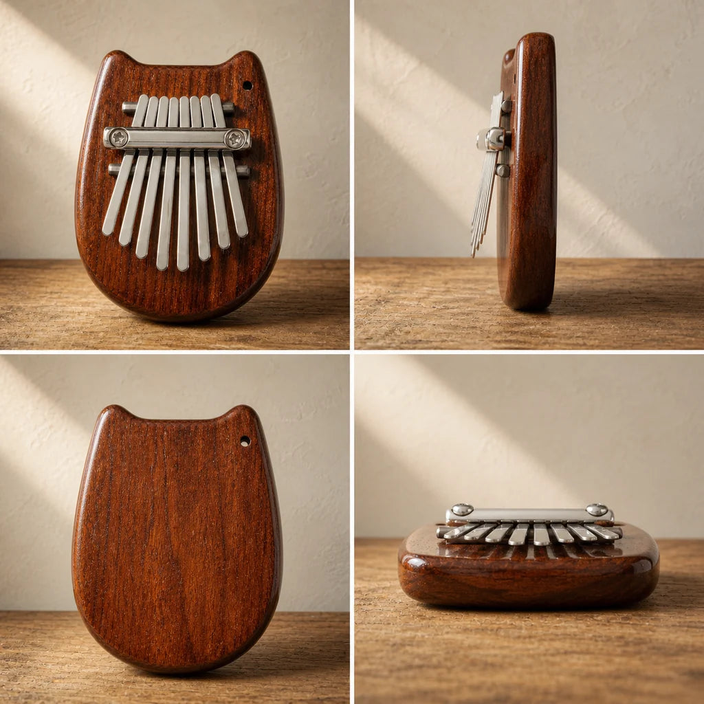 Kalimba 8 Tasten - Mini - 03 technische Ansichten