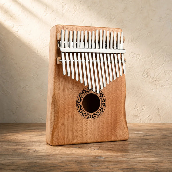 Kalimba 17 Tasten - Mahagoni, für Meditation - 01 Hauptansicht