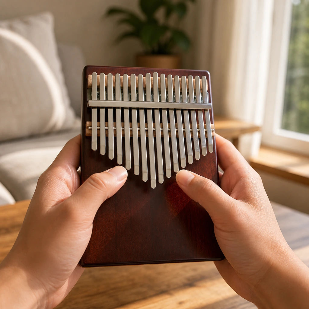Kalimba 17 Tasten - Flat Design - 02 Anwendung