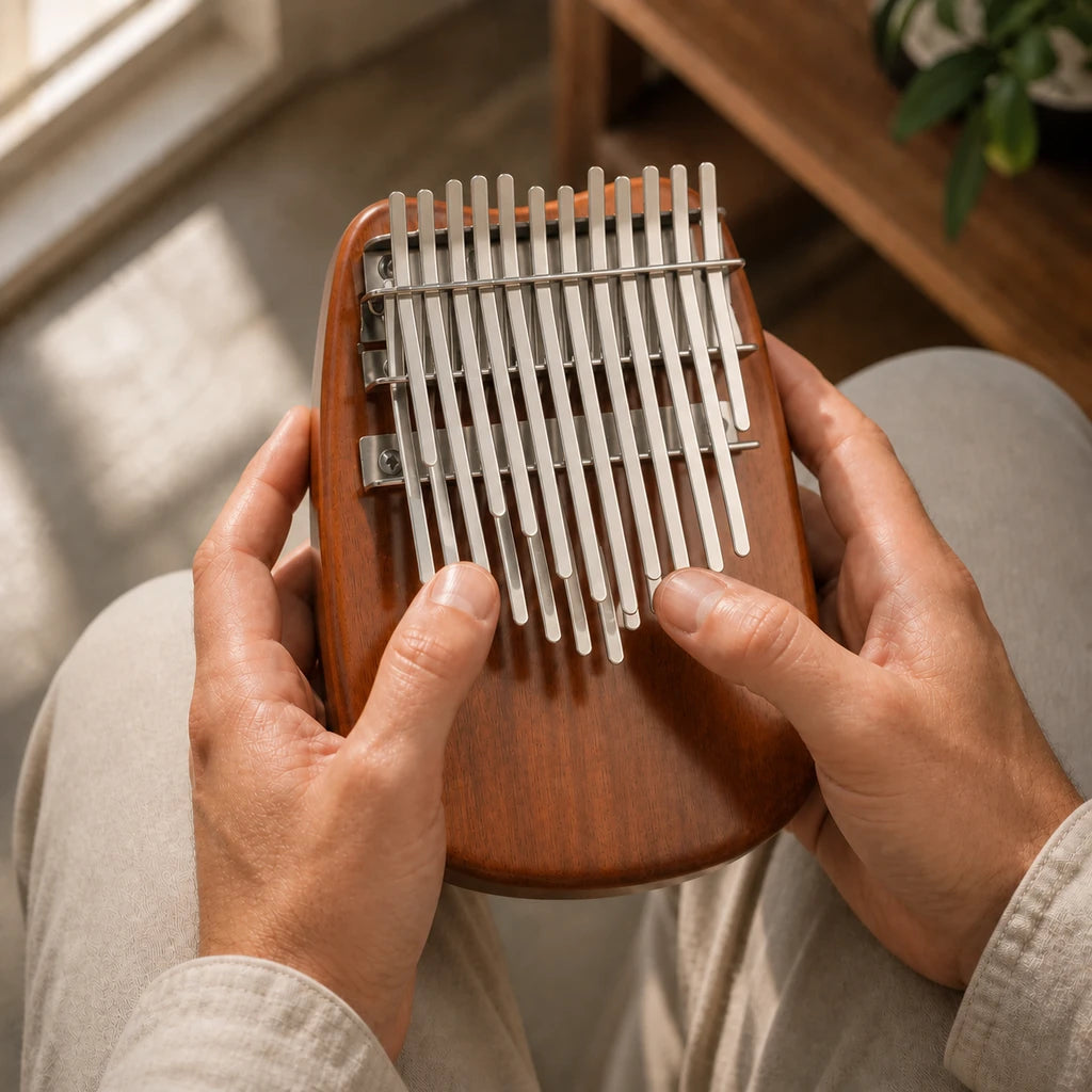 Kalimba 24 Tasten - Chromatisch, 2 Ebenen - 02 Anwendung