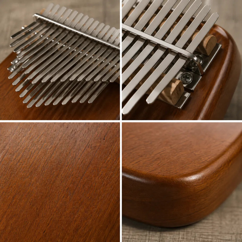 Kalimba 24 Tasten - Chromatisch, 2 Ebenen - 04 Details