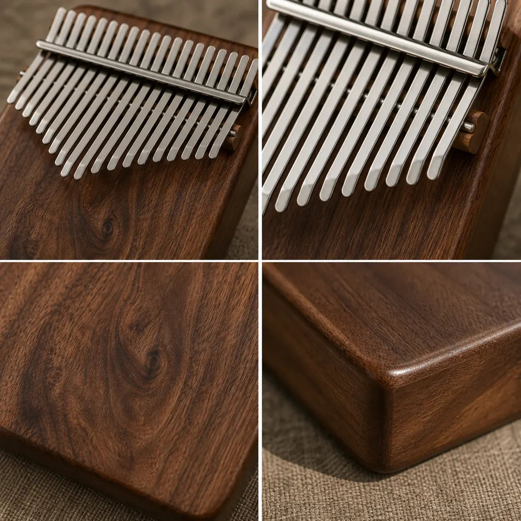 Kalimba 21 Tasten - Walnussholz, Profi-Klasse - 04 Details