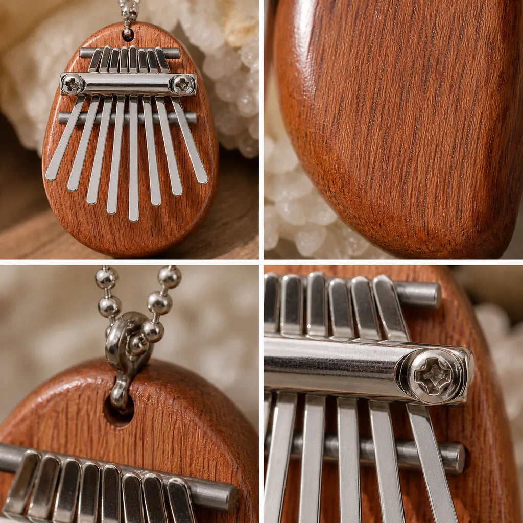 Kalimba 8 Tasten - Mahagoni, Pentatonisch Klassik - 04 Details