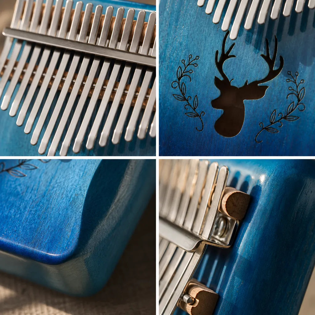 Kalimba 17 Tasten - Mahagoni Premium - 04 Details