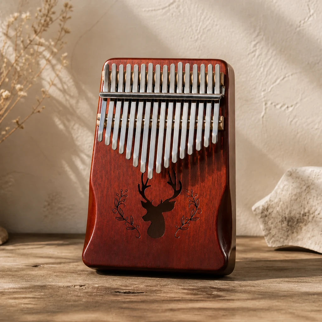 Kalimba 17 Tasten - Mahagoni Premium - Variante 2 - Hauptansicht