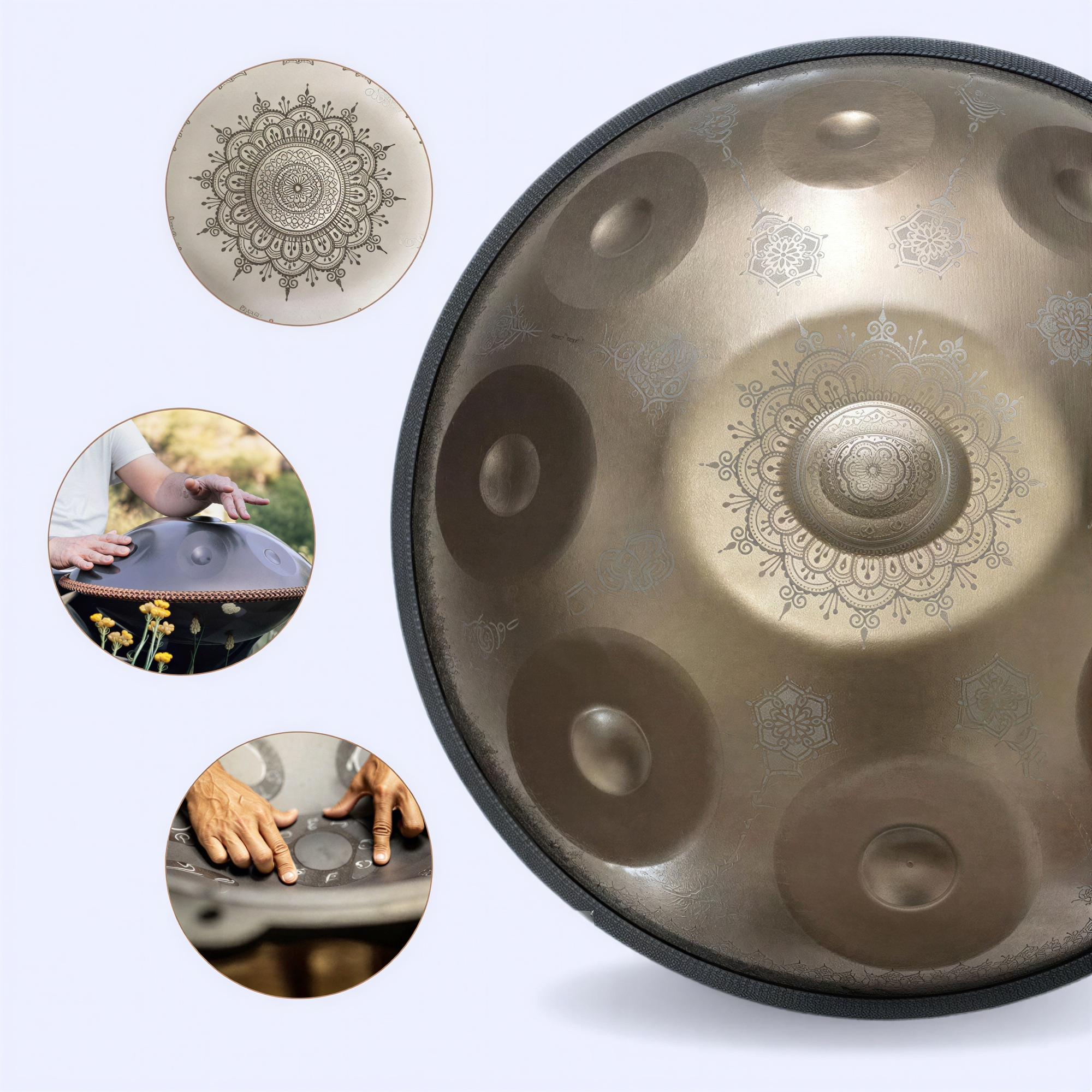 Handpan Céltique Ré mineur 9, 10 et 12 Notes