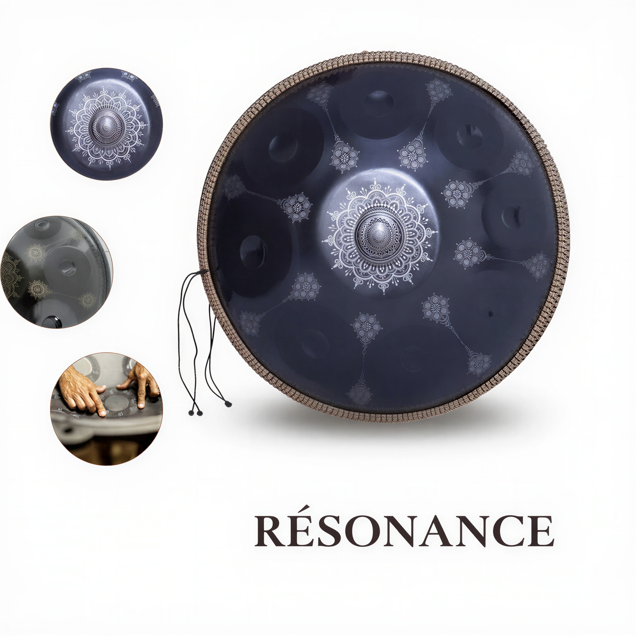 Handpan Bleu Do majeur 9, 10, 12 notes