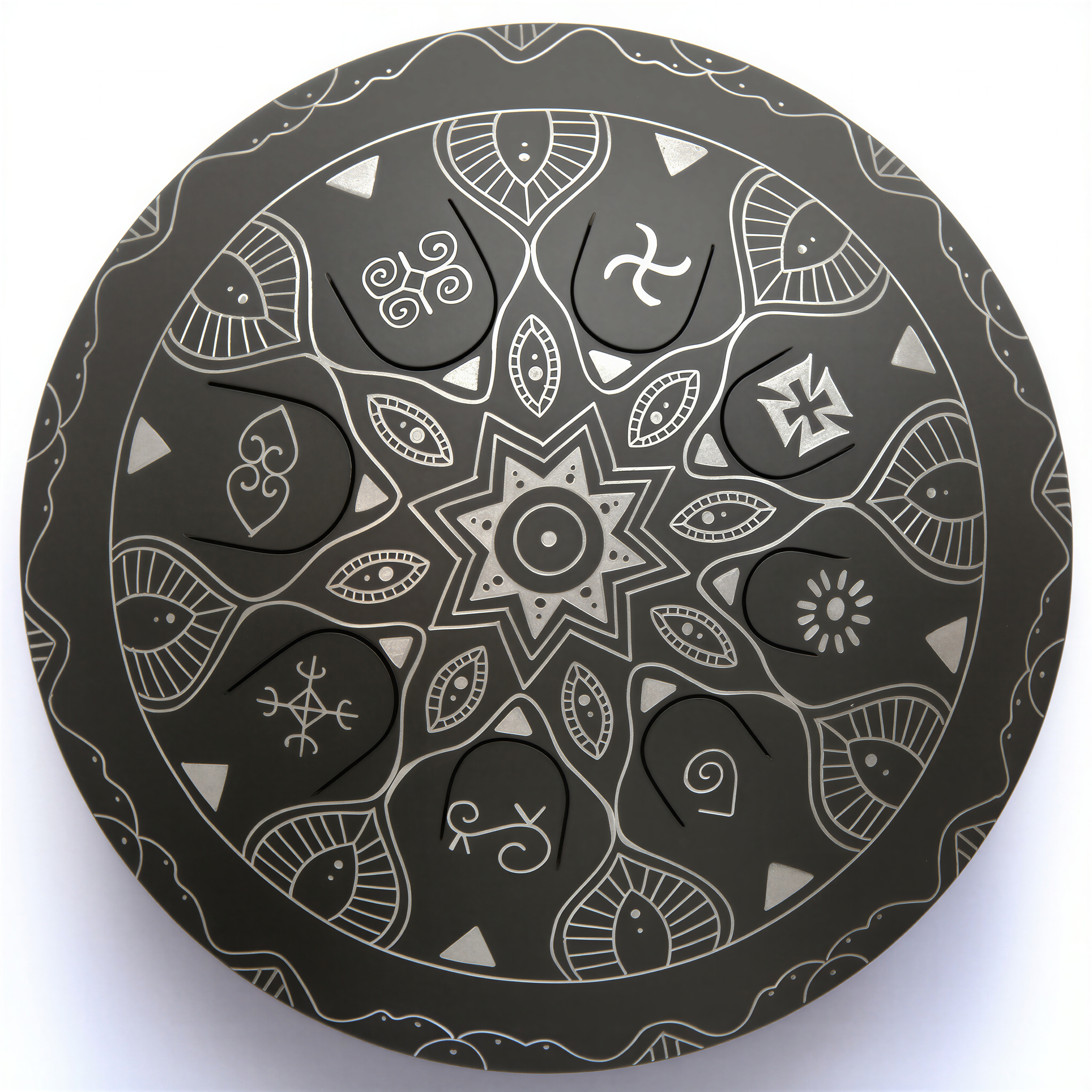 Tongue drum noir 8 notes