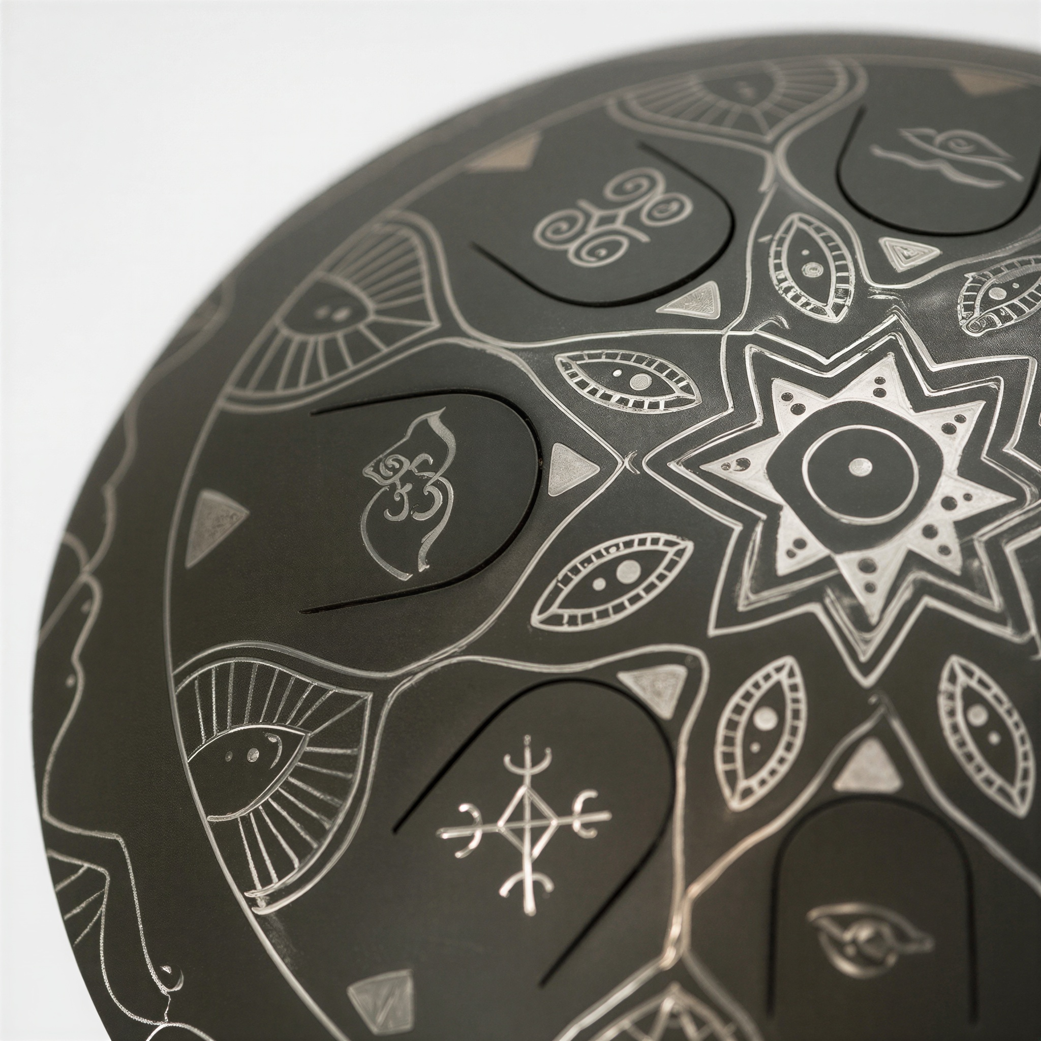 Tongue drum noir 8 notes