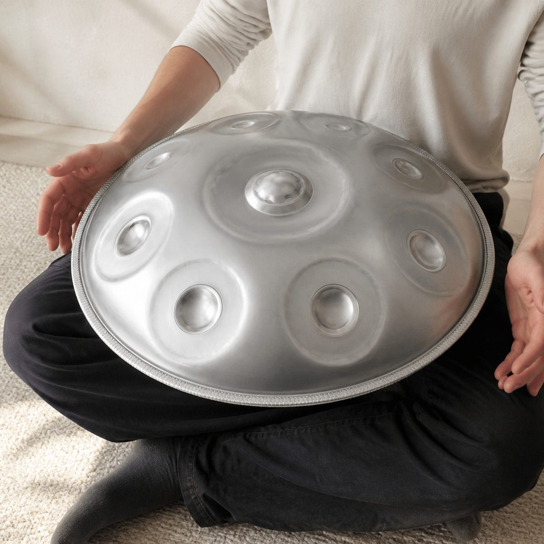 Handpan Air Kurd oder Keltisch D-Moll 9–10 Noten – handgestimmt
