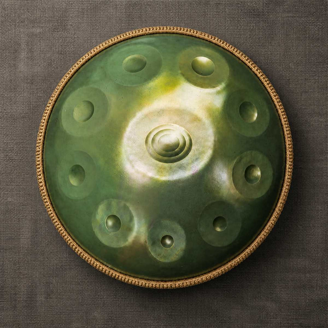 Handpan Emerald D Minor 10 Notes - Green