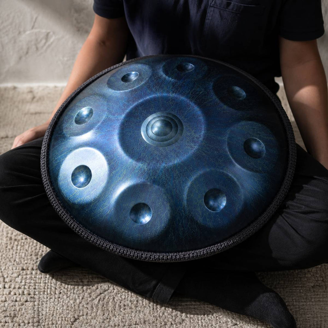 Handpan Stars D-Moll 10 Noten – Blau
