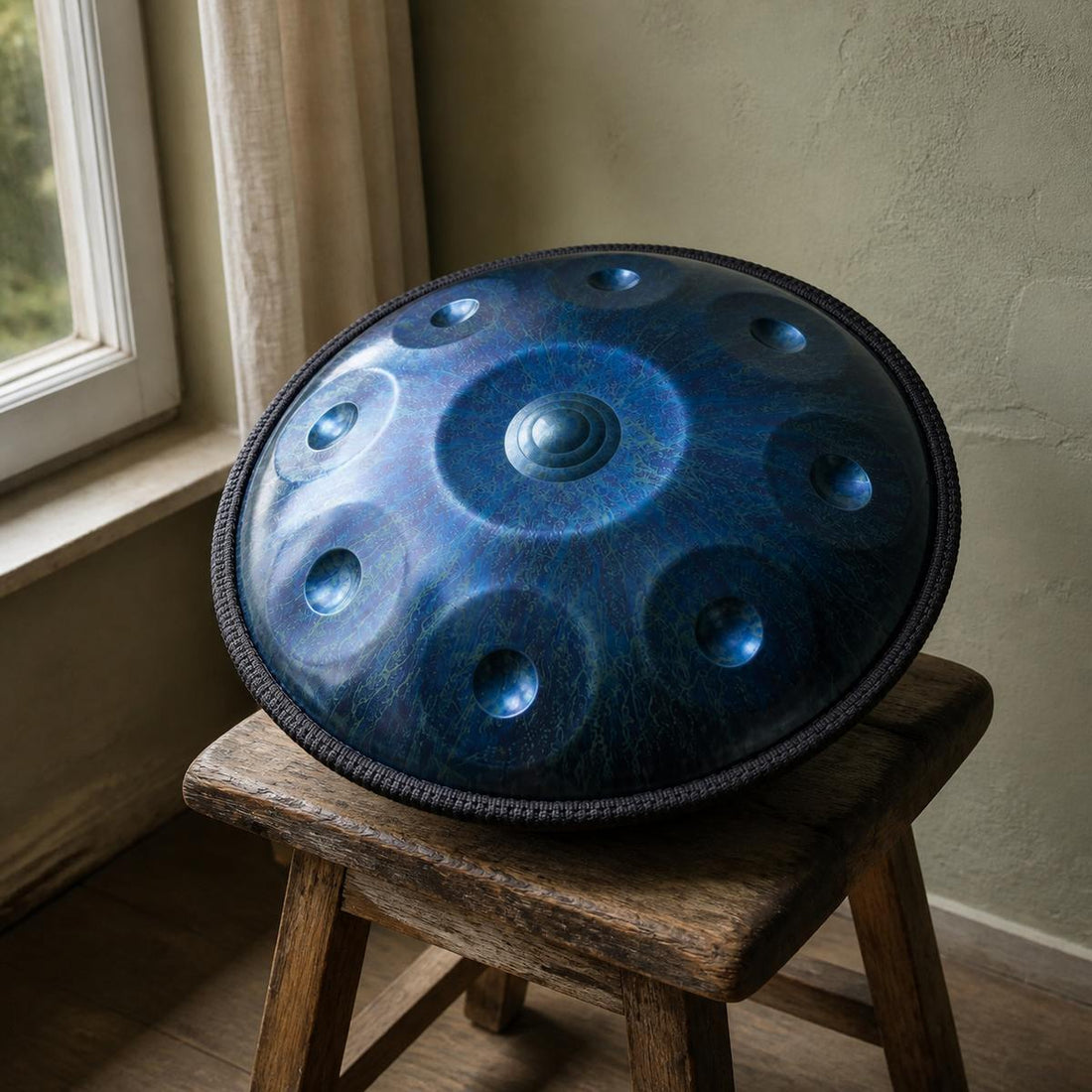 Handpan Stars D-Moll 10 Noten – Blau