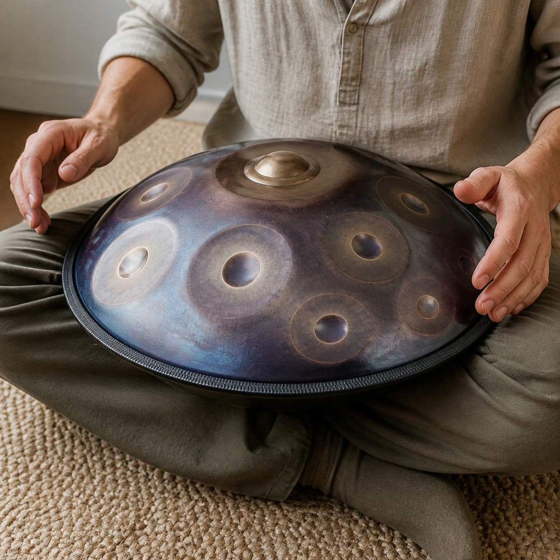 Handpan Galaxy Kurd D Minor 10 Notes - Purple Gradient