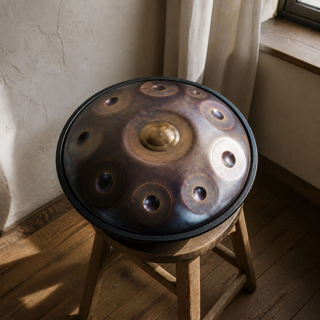 Handpan Galaxy Kurd D Minor 10 Notes - Purple Gradient