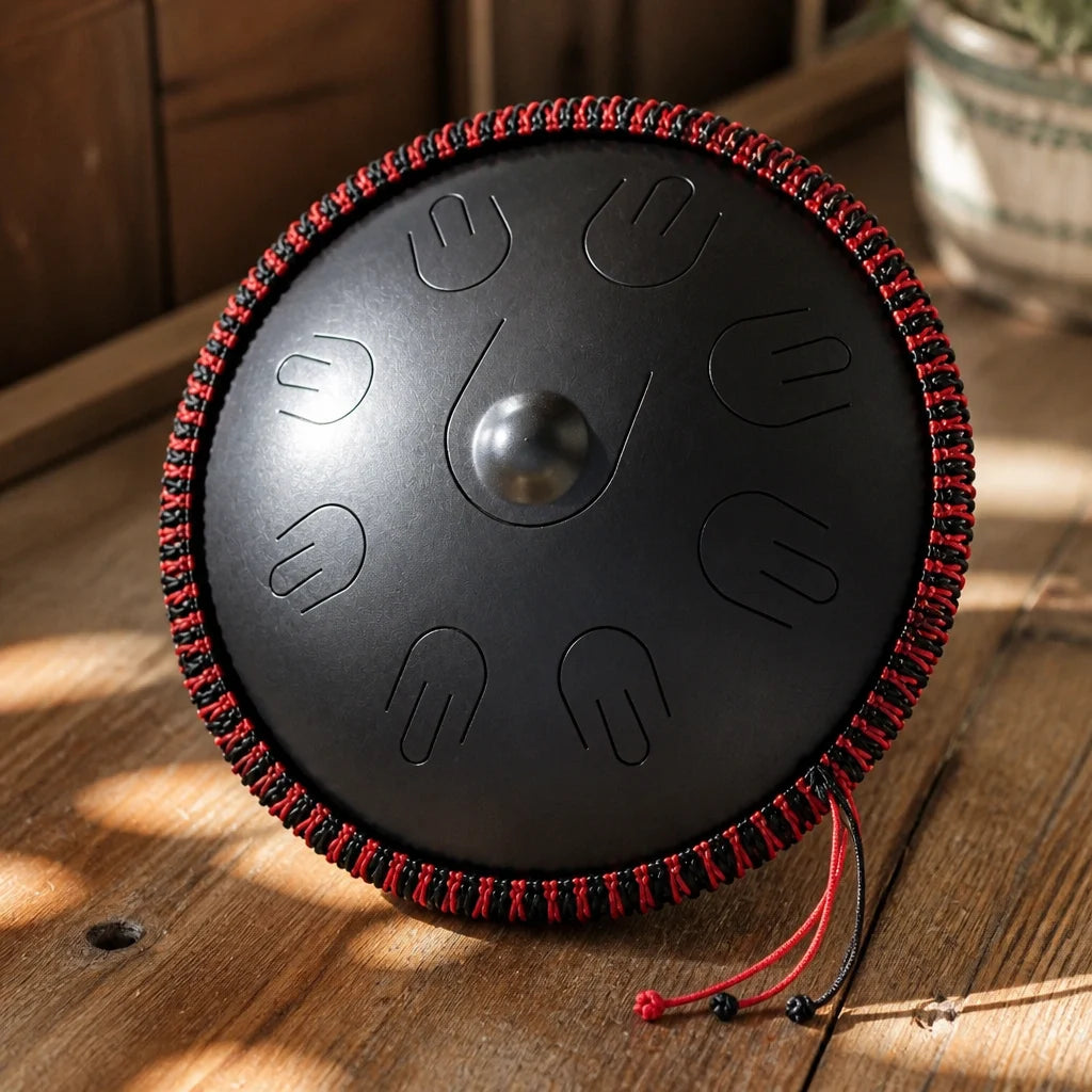 Zungentrommel Solstice mit 8 Noten und gewölbter Mitte in Handpan-Optik
