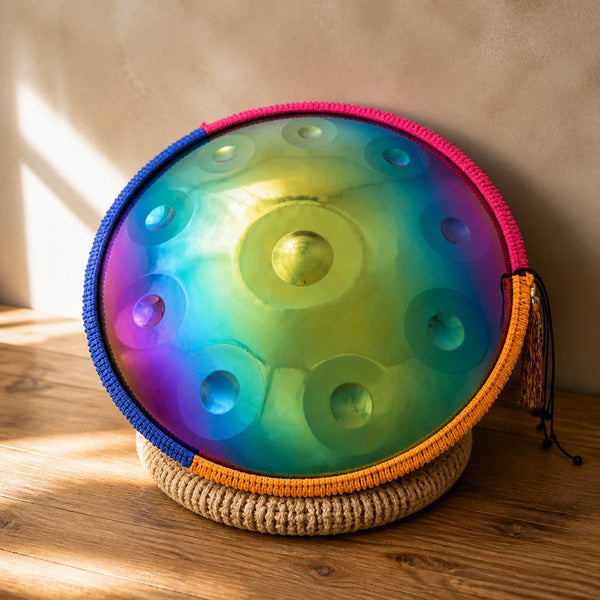 Handpan Kurd D-Moll 10 Noten - Lebensbaum-Design - Bild 1 von 4
