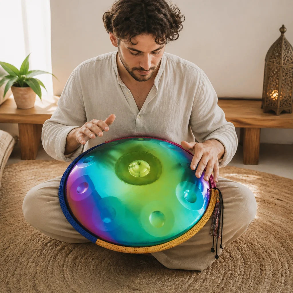 Handpan Kurd D-Moll 10 Noten - Lebensbaum-Design - Bild 2 von 4