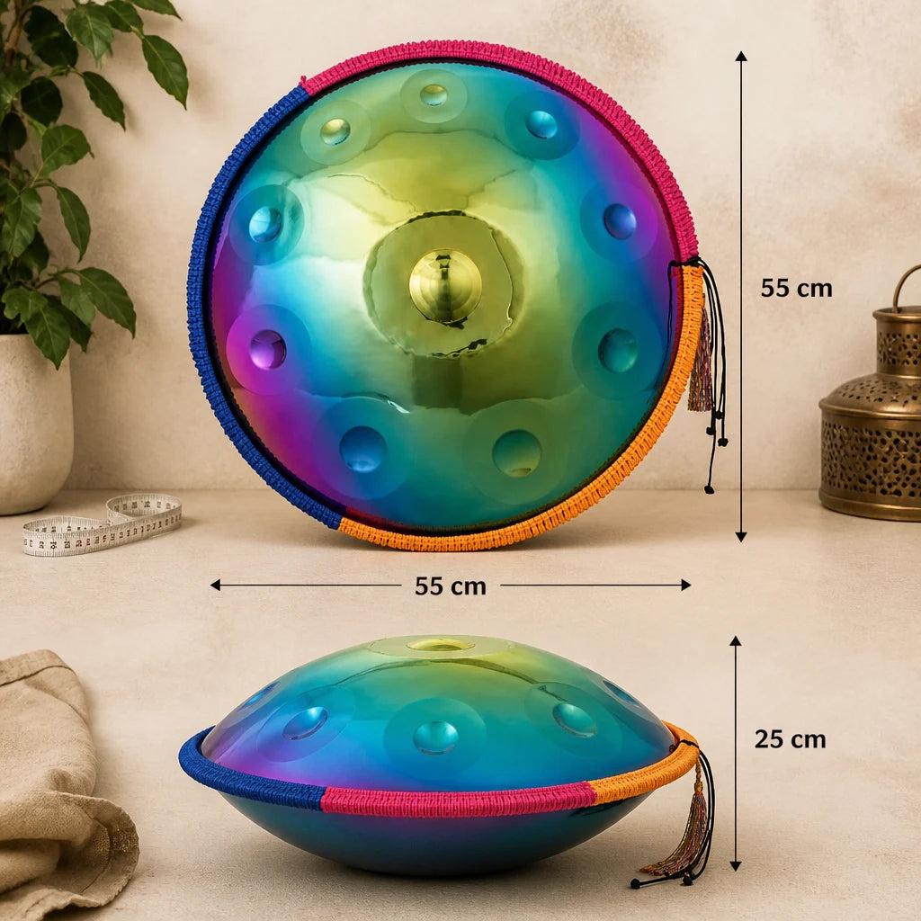 Handpan Kurd D-Moll 10 Noten - Lebensbaum-Design - Bild 4 von 4